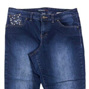 Style & Co Skinny Jeans Size 10 Studded Butt Lift Bottoms Up